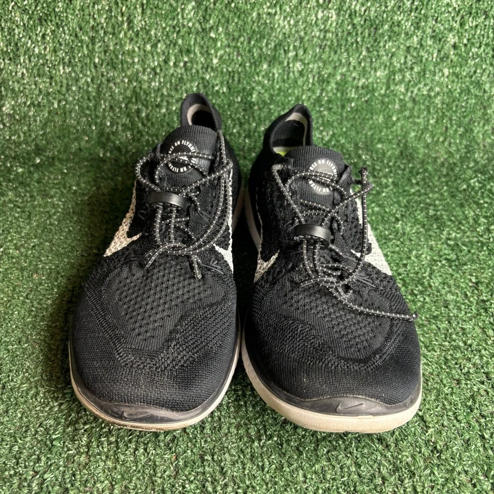 Nike Free‎ RN Flyknit 2018 Running Shoes Athletic Gym Sneakers Black Womens 8.5